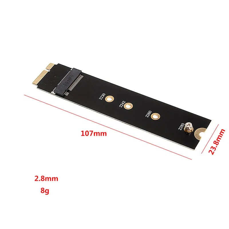 M2 Anschluss M.2 NGFF SATA SSD Konverter Adapter Raiser Riser Karte für Apple 2012 Book Air A1465 A1466 NEU_voghion.com