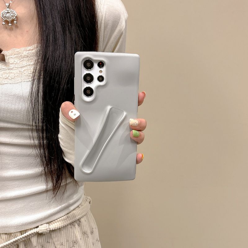 Funny Lipgloss Holder Silicone Lipstick Lip Protection Phone Case for Samsung Galaxy S23 Plus S24 S24 Ultra A14 A54 A15 4G/5G_voghion.com