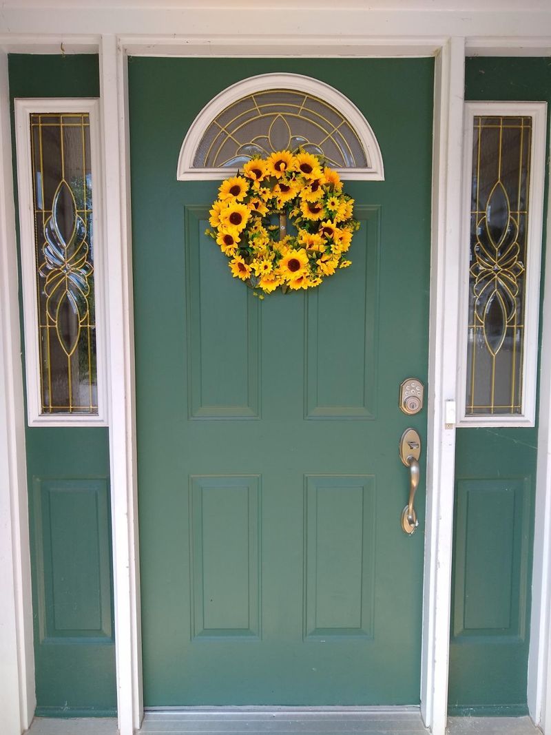 Home Textile Summer Wreath Artificial Sunflower Wreath Door Hanging Wreath_voghion.com