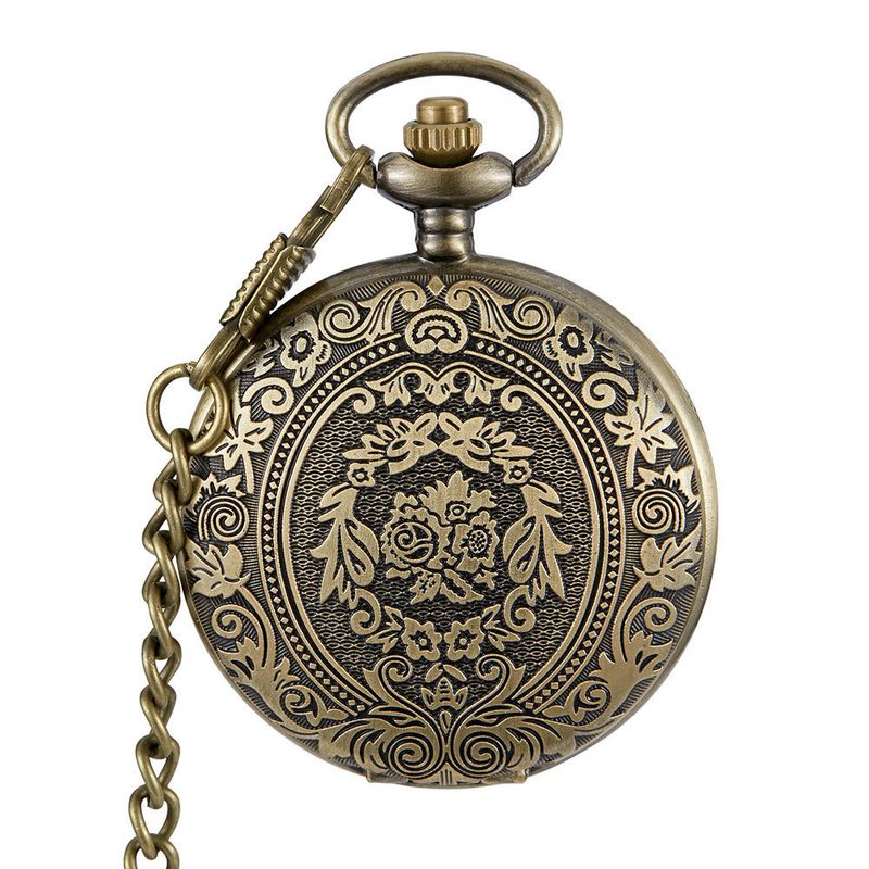 Collana classica intagliata L48 con coperchio a ribalta, per uomini e donne, orologio da tasca appeso, regalo per studenti_voghion.com