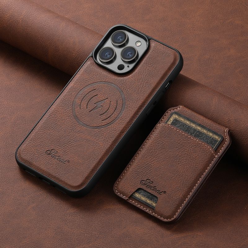 SUTENI Portafoglio Custodia per telefono Porta carte Custodia magnetica in pelle per iPhone 12 13 14 15 Pro Max Plus Ultra_voghion.com