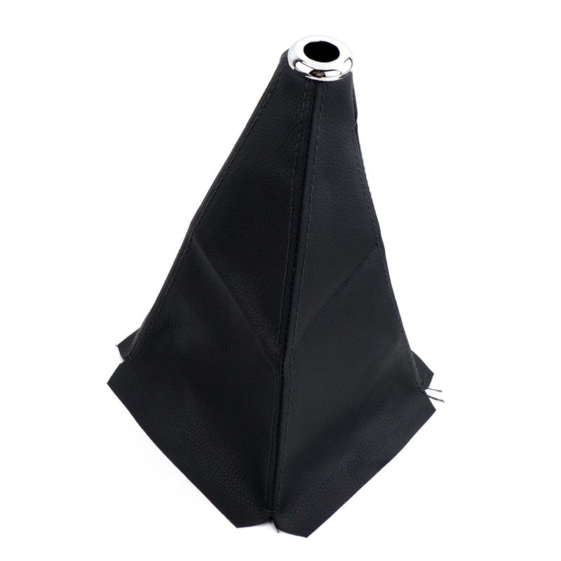 Universal Car Shift Knob Gear Stick + Boot Set 5 / 6 Speed Manual Shifter Lever Black Red e PU Leather_voghion.com