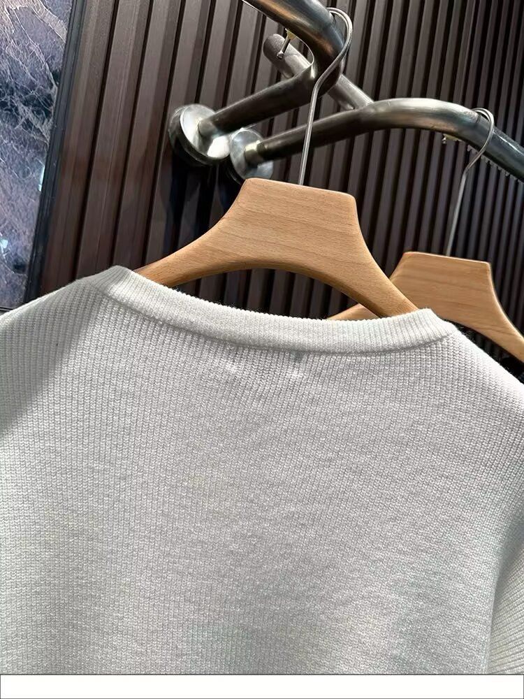 Herrenbekleidung Herbst und Winter Neue Knöpfe Langarmpullover Herren Einfarbiges Innenhemd Warmer Trend_voghion.com