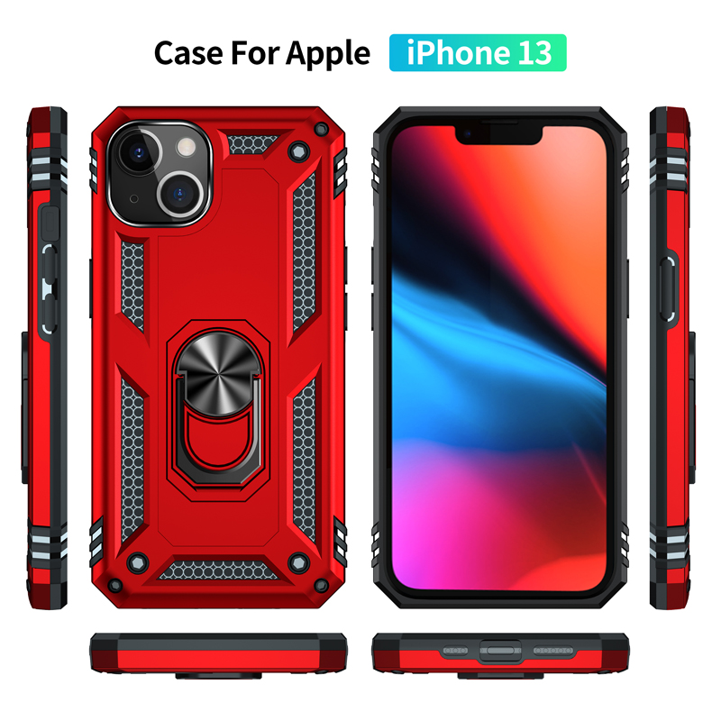 Metalna prstenasta oklopna futrola otporna na udarce za iPhone 14 12 11 13 Mini X Xs Max Pro XR SE 7 8 6 6S Plus TPU držač Coque_voghion.com