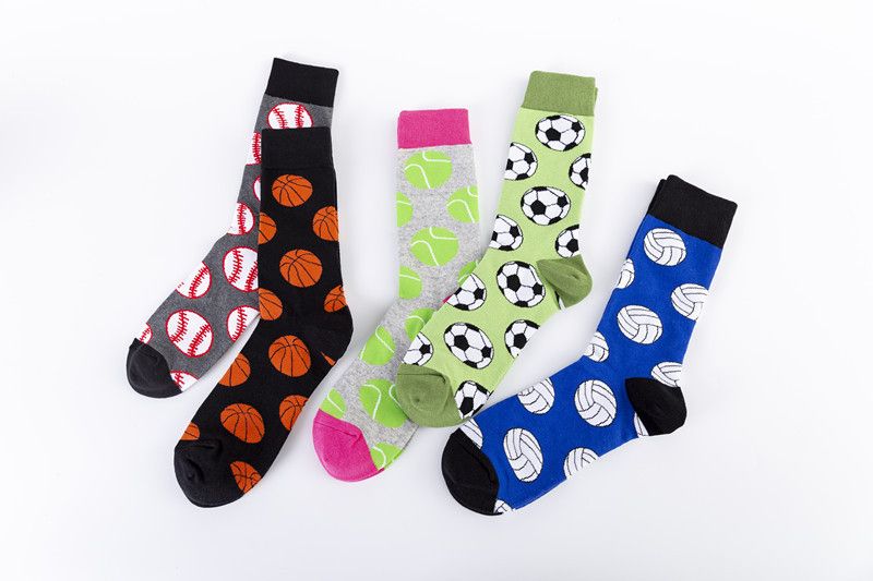 Calzini da uomo Nuovi calzini da uomo calzini alla moda calzini lunghi da uomo in cotone serie ball calzini jacquard per il tempo libero_voghion.com