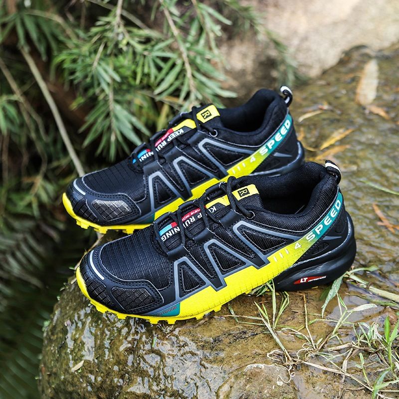 Zapatillas de running de malla transpirable para hombre, talla grande, antideslizantes, para deportes al aire libre y viajes, para cross country y uso informal._voghion.com