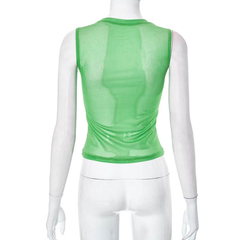 Q23TP185 Maglietta senza maniche con stampa tie-dye, a maniche corte, da donna, estate 2025, nuova moda_voghion.com