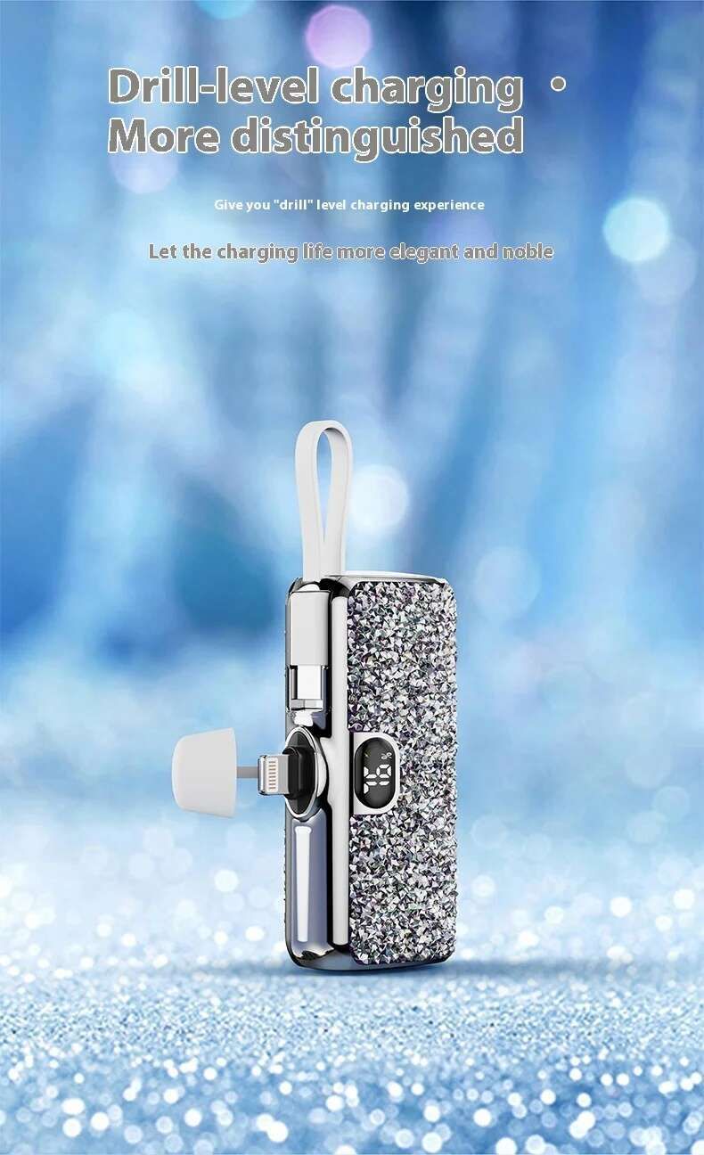 Xilecaly Mini Shiny Dia Fashion High Quality 5000mAh Portable Charger Mobile Bank Power Banks Fast Charging_voghion.com