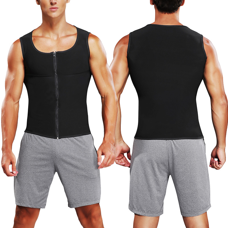 Gilet da uomo per allenamento per la perdita di peso Corsetto in neoprene caldo Body Shaper COMFREE Cerniera Sauna Canotta Allenamento S_voghion.com