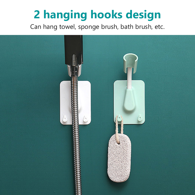 1 pièces 360 ° réglable avec crochets ventouse accessoires universels support de pommeau de douche auto-adhésif support de montage mural de salle de bain_voghion.com