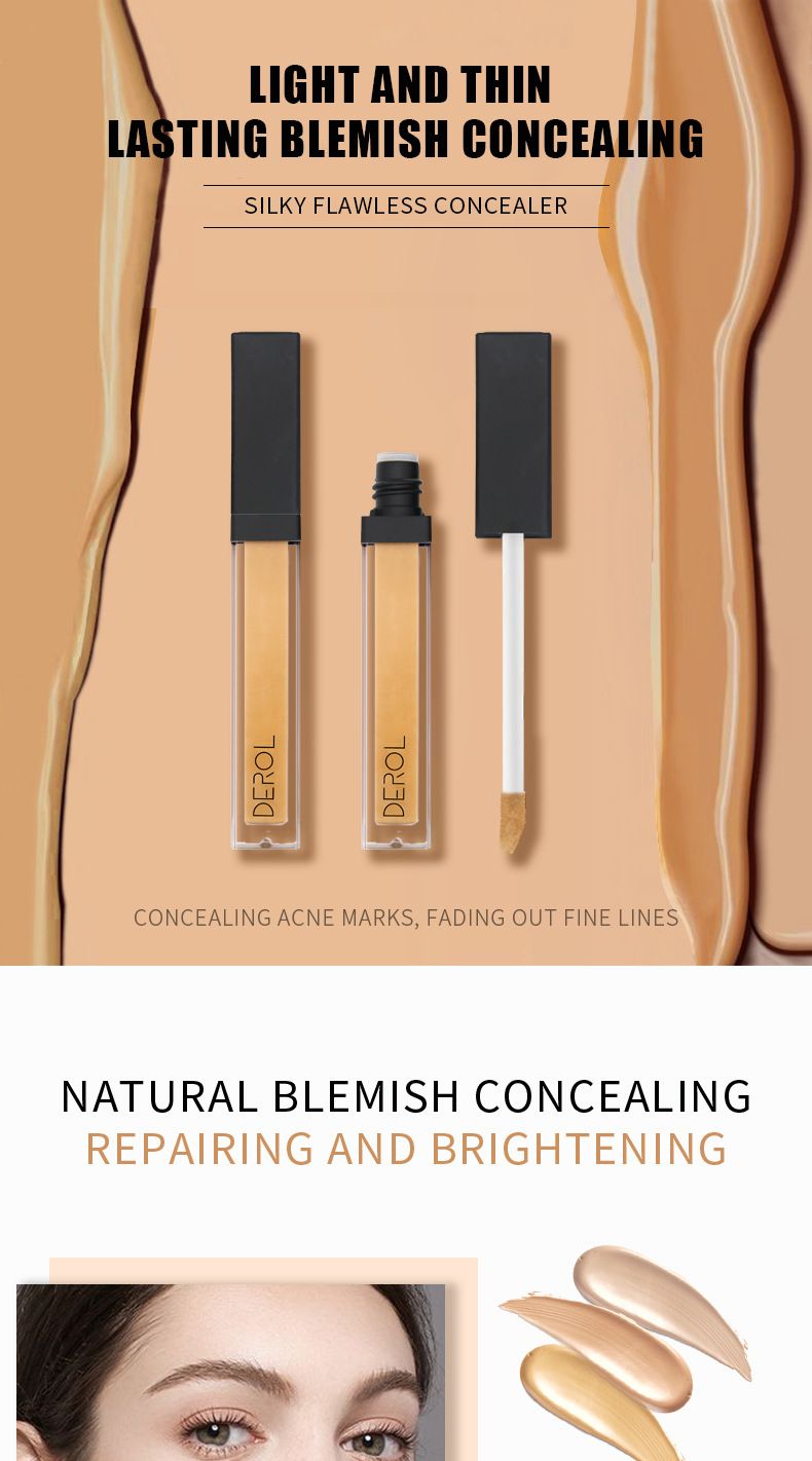 Wasserfester flüssiger Concealer – Natürliche Abdeckung für Augenringe und Akne, lang anhaltende Basis-Foundation-Creme_voghion.com