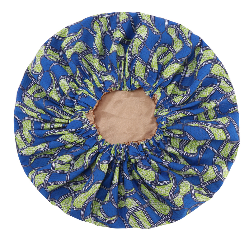 Women's Hats style fashionable printed elastic nightcaps, women's oversized hats, double-layer elastic bonnet_voghion.com