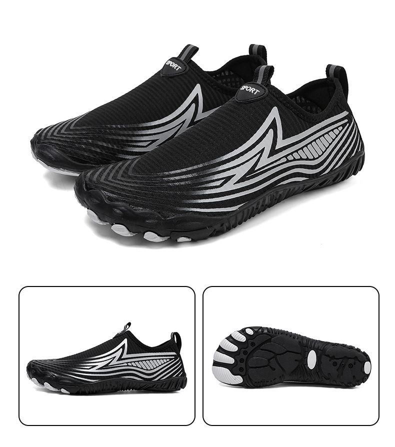 Scarpe da acqua unisex ad asciugatura rapida per escursionismo, nuoto e spiaggia – Calzini antiscivolo con mesh traspirante e intersuola in EVA (uomo/donna)_voghion.com