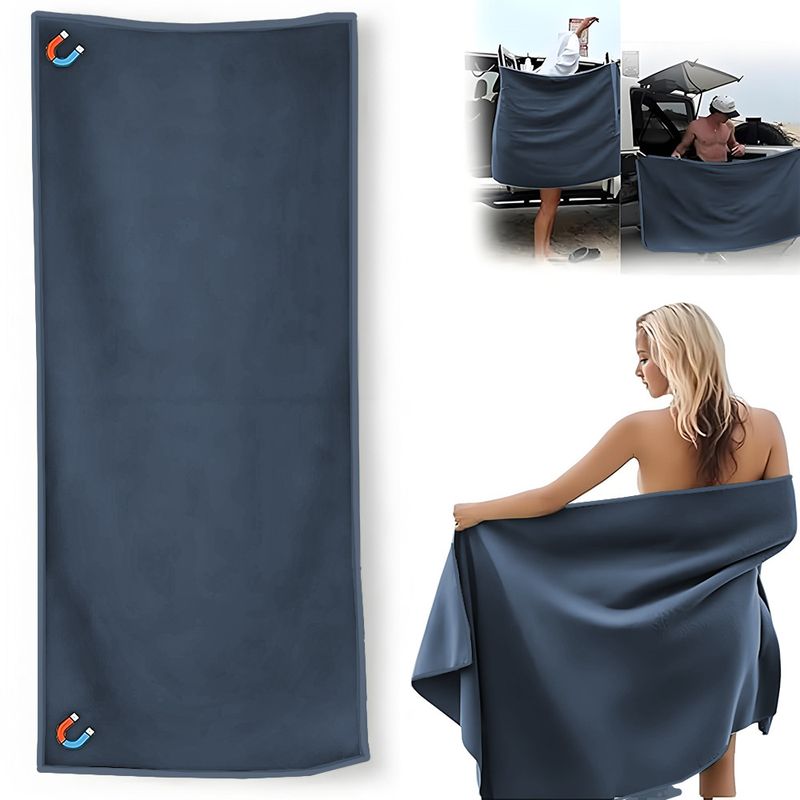 Asciugamano da bagno magnetico per esterni, asciugamano da spiaggia portatile per sport, asciugamano da spiaggia in microfibra ad asciugatura rapida, asciugamano da bagno per sport e fitness_voghion.com