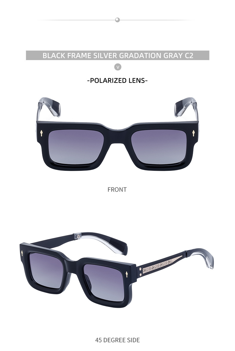 Óculos de sol polarizados vintage Óculos de sol masculinos da moda_voghion.com