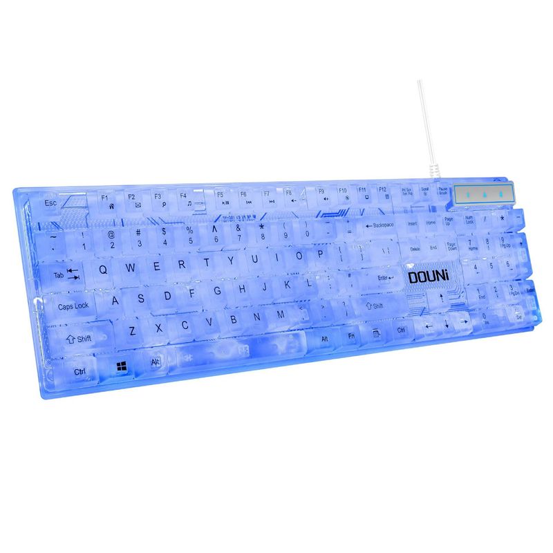 【Elegante e trasparente】 Tastiera cablata retroilluminata RGB - Sensazione meccanica, impermeabile e antipolvere, scorciatoie multimediali, personalizza i tuoi effetti luce_voghion.com