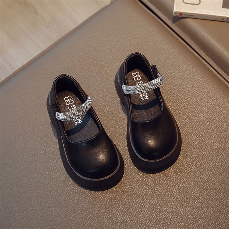 Pantofi de toamnă pentru fete Laofers crystal Morden, din piele în trei culori, pentru copii, 26-37, cu vârf rotund, fără slip, pentru școală, dulci pentru copii_voghion.com