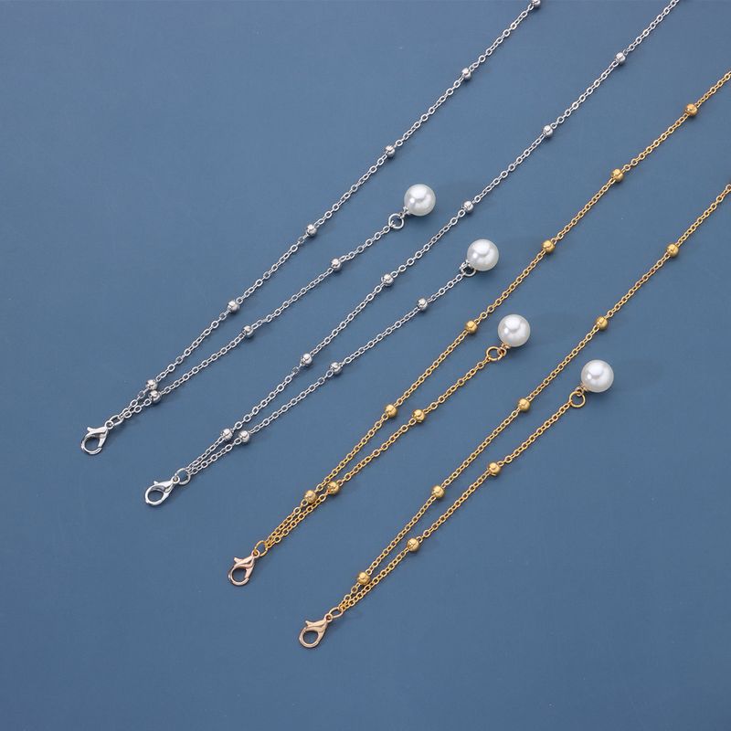 Pearl Tassel Long Glasses Metal Round Bead Chain Face Mask Fixing Accessories_voghion.com