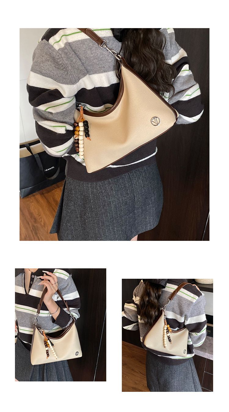 Grande capacità per le donne, versatile estate 2025, nuova borsa a tracolla monospalla testurizzata da portare sottobraccio, stile gnocco_voghion.com