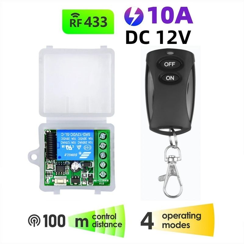 1PC 433MHz bežični daljinski upravljač prekidač relejni modul prijemnik daljinski upravljač za vrata LED žarulja_voghion.com