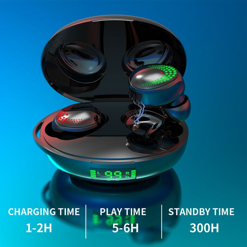 K1 Wireless Earphones Lossless Stereo Sound Digital Display Mini Bluetooth-compatible 5.0 Headphones for Outdoor_voghion.com
