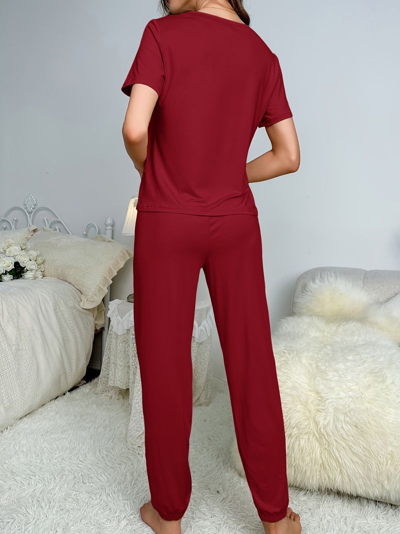 Summer Women's Loungewear Pajamas Women's Suit Comfortable Casual Simple Can Be Worn Outside_voghion.com