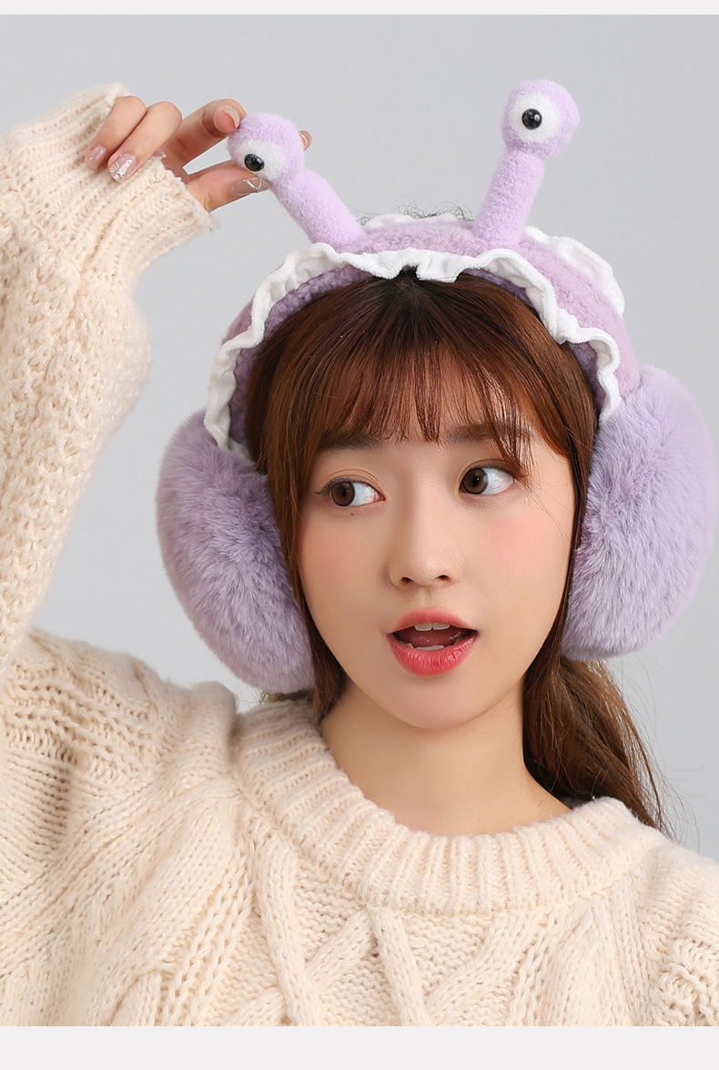 Korean Version Plush Warm Foldable Winter Protection Student Warmer Cute Anti-Freeze Cycling Ear Muffs_voghion.com