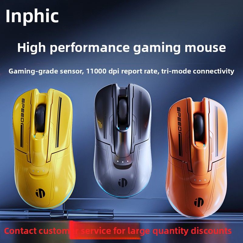 【High Quality】 INPHIC Wireless Mouse Bluetooth Dual Mode Gaming Rechargeable Creative Office_voghion.com