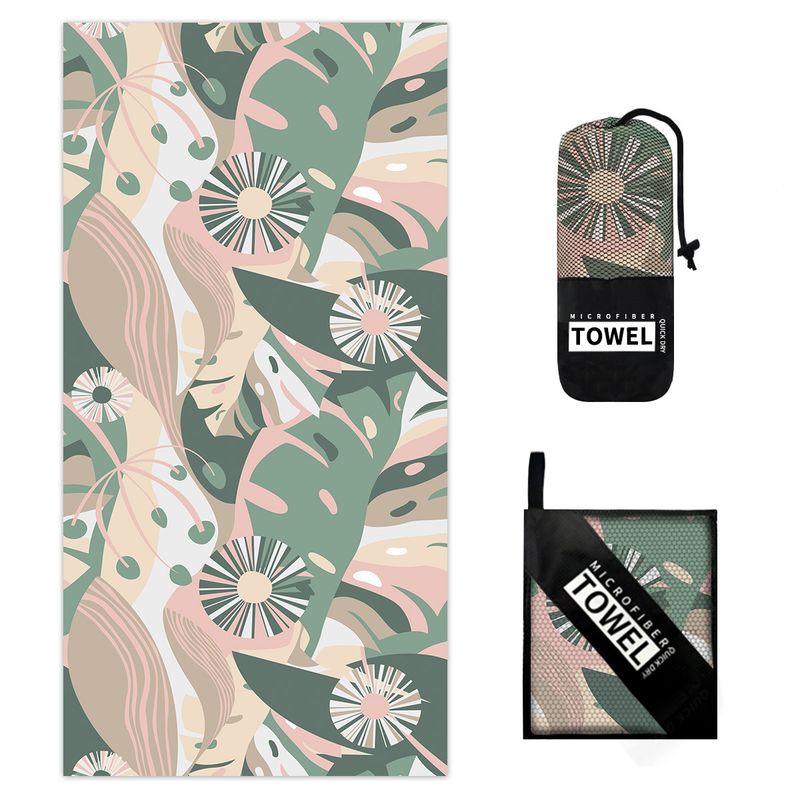 Double-Sided Flannel Beach Towel - Quick Dry & UV Protection_voghion.com