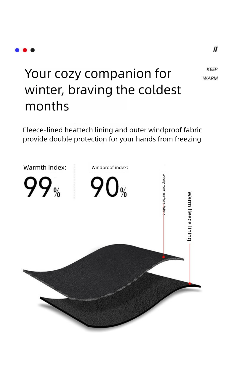 Cycling Men Q806 Outdoor Anti-Slip Touch Screen Fleece-Lined Riding Autumn Winter Reflective Sports Thermal Gloves_voghion.com