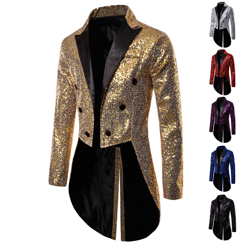 CT 2025 Anzug Smoking Bankett Nachtclub Performance Pailletten Modedesign Herrenjacke_voghion.com