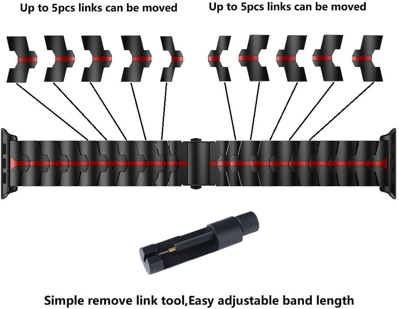 För Apple Watch Band 49 mm 45 mm 44 mm 42 mm 41 mm 40 mm Lyxarmband i rostfritt stål Iwatch Ultra Series 8 7 Se 3 4 5 6 Band_voghion.com