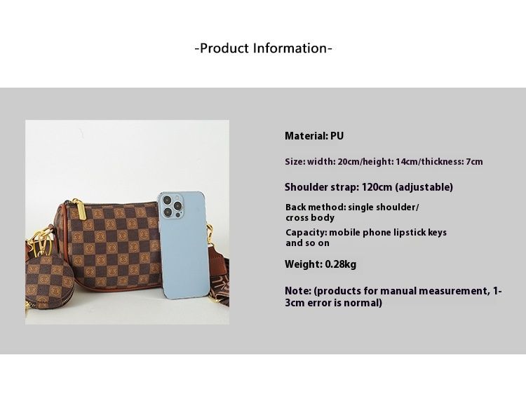 Borsa famosa su Internet per le donne nel 2024, nuova borsa quadrata piccola stampata alla moda, tracolla larga versatile, singola_voghion.com