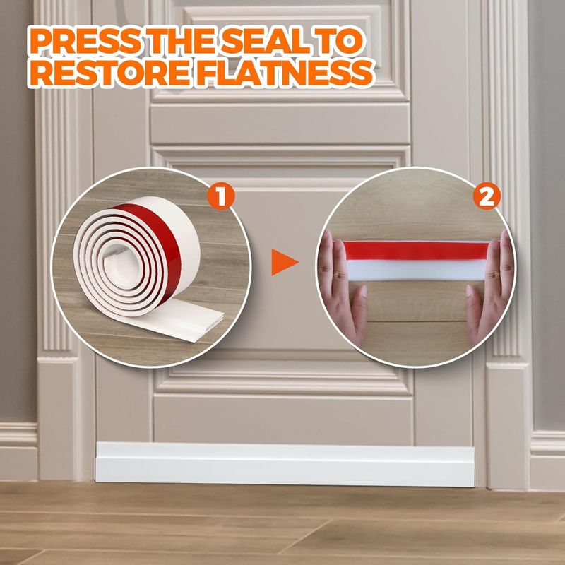 Self-Adhesive Soundproof Seal Strip, Gap Windproof Insulation Door Bottom Draft Blocker Tape For Home_voghion.com