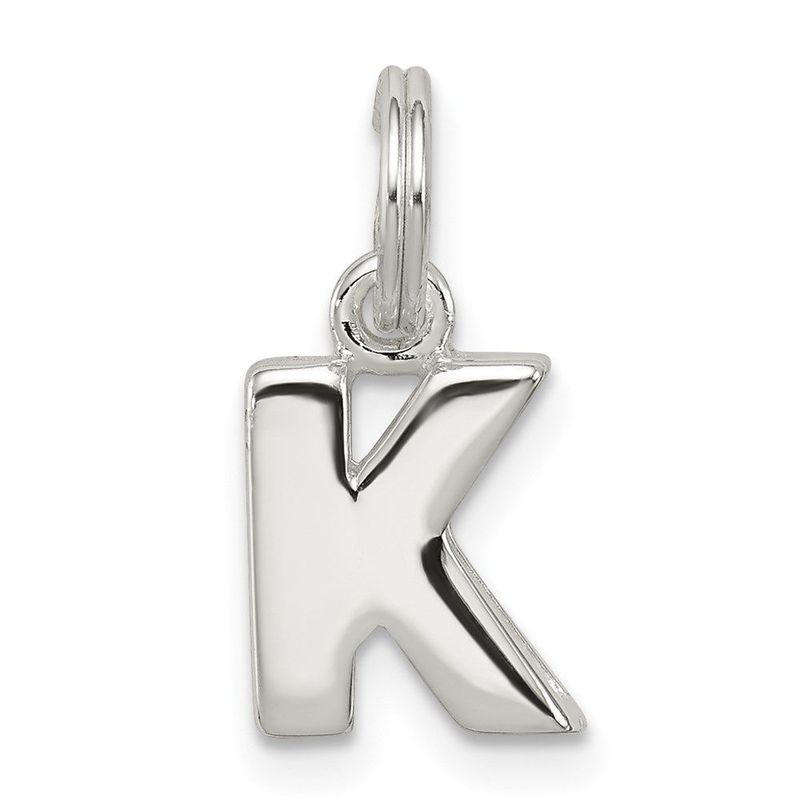 Sterling Silver Letter K Initial Charm_voghion.com