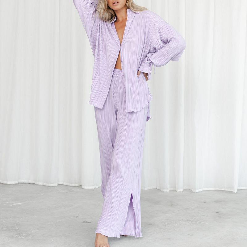 Tailleur pantalone casual da donna tinta unita_voghion.com