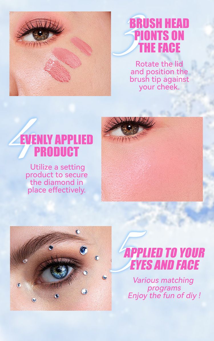 MLSMILE Marble Blush & Lip Set - Liquid Blush, Shimmer Lipstick & Gloss | Makeup Gift Box With Rhinestone Stickers, Pearlescent Finish_voghion.com