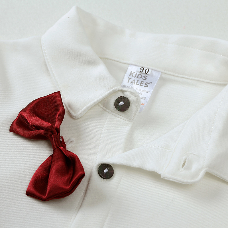 Abbigliamento per bambini primavera e autunno, camicia a maniche lunghe, gilet, pantaloni, set da tre pezzi_voghion.com