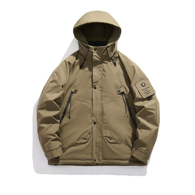 Ropa de hombre, chaqueta de invierno con capucha para hombre, chaqueta de algodón de seda, moda moderna, informal, cómoda, ropa de trabajo al aire libre, chaqueta de algodón de seda_voghion.com