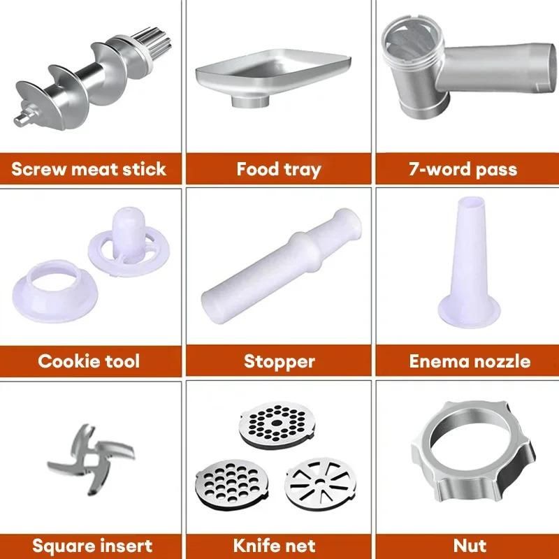 Meat Grinder, Sausage Stuffer, Electric Meat Grinder Sausage Stuffer Maker Heavy-Duty Grinder For Home Kitchen & Commercial Use_voghion.com