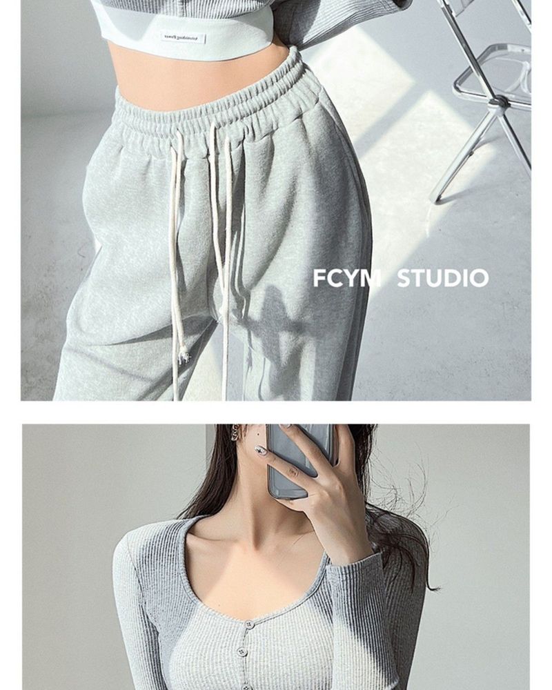 Maglietta sexy attillata e attillata a maniche lunghe per ragazze piccanti da donna, con etichetta monopetto, scollo quadrato e scollo a V._voghion.com