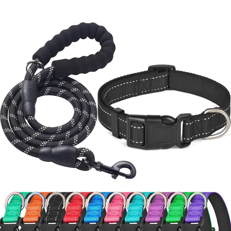 Walking Medium Große Explosion-Proof Kragen Set Pet Seil Leine Hund Kette_voghion.com