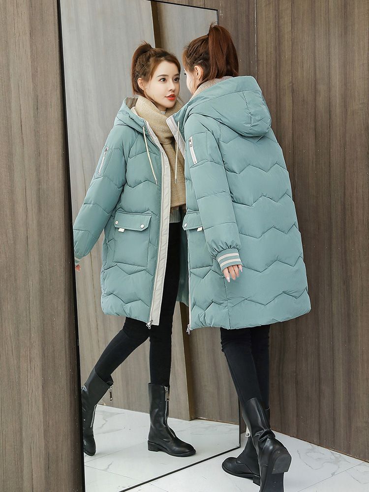 Women's Clothing Long Puffer Coat – Oversized Winter Jacket With Hood, Warm & Stylish_voghion.com