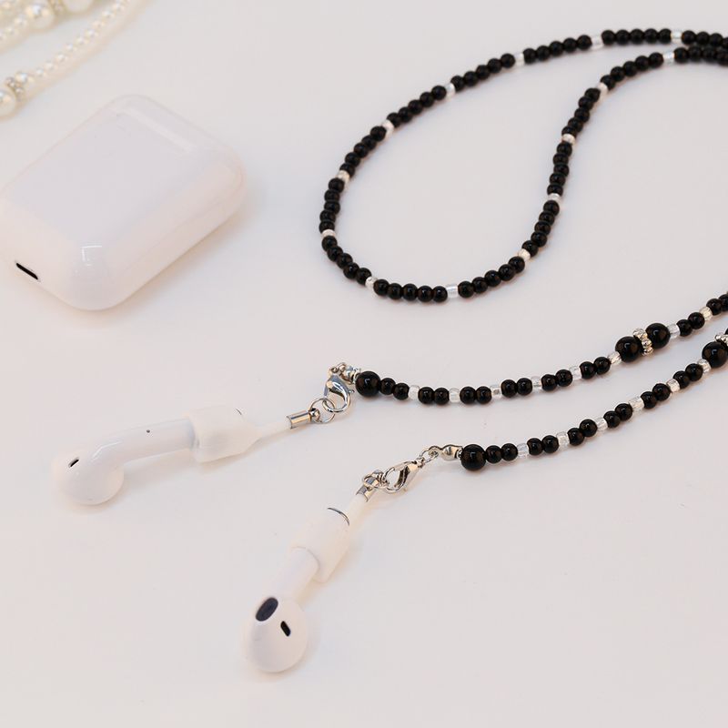 Korean And Japanese New Style Small Fragrance Pearl Anti-Lost Mask Accessories Simple Fashion Glasses Chain_voghion.com