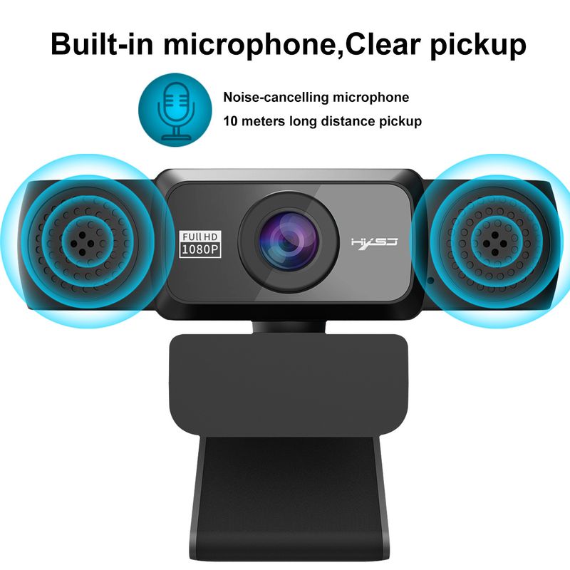 Nueva computadora S5 de alta definición 1080P con cámara de conferencia giratoria de 360 grados para transmisión en vivo de cursos en línea_voghion.com