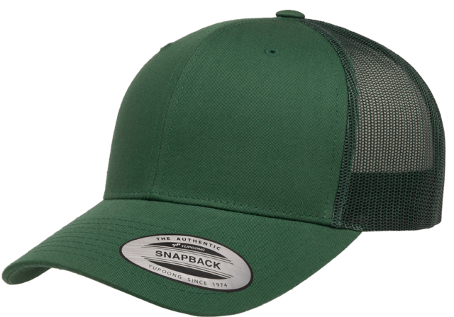 Yupoong 6-Panel-Klassiker für LKW-Fahrermütze, Mütze mit flachem Rand, strukturierte Mütze mit gebogenem Schirm, 6606_voghion.com