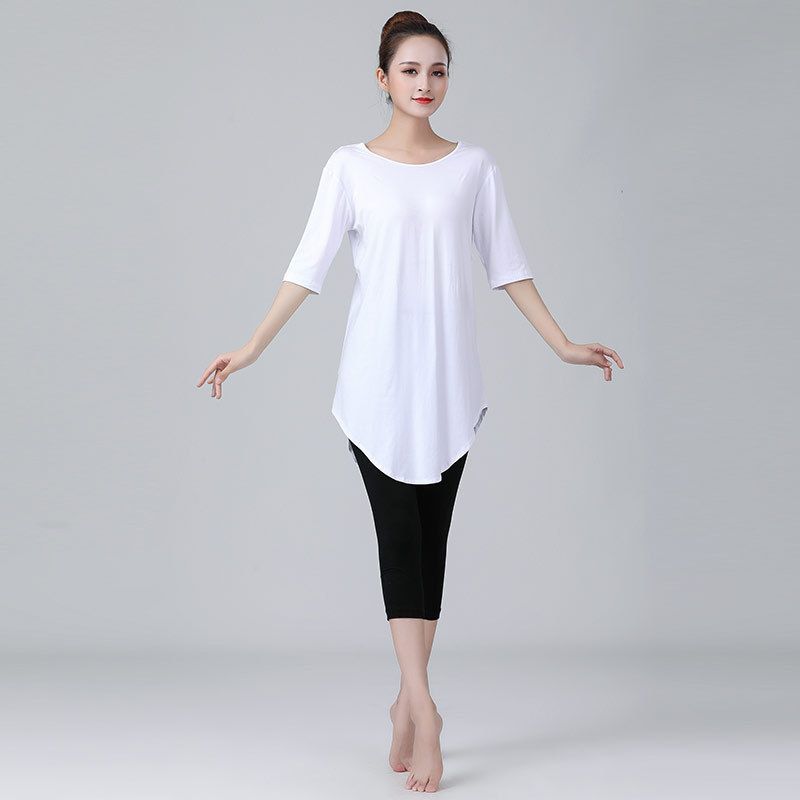LazyZoom 2025 Completo a maniche corte, nuovo stile, splendido top da yoga lungo con lacci sulla schiena, set da due pezzi per fitness in modal da donna_voghion.com