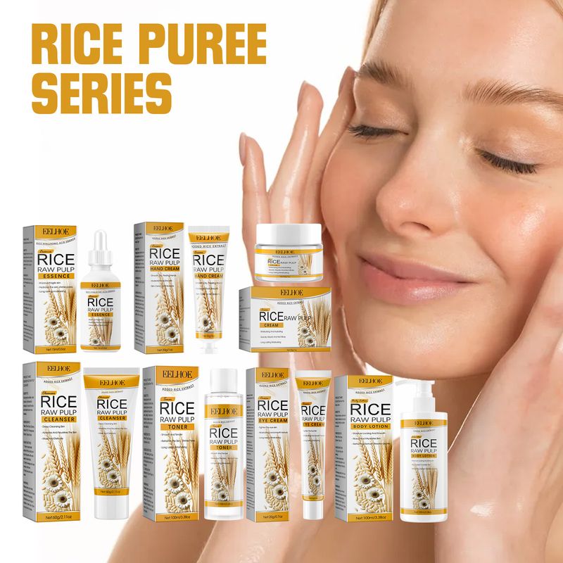 EELHOE Rice Original Milk Series för ansiktsbehandling, ögon-, hand-, kroppsrengöring, återfuktande, närande och närande_voghion.com