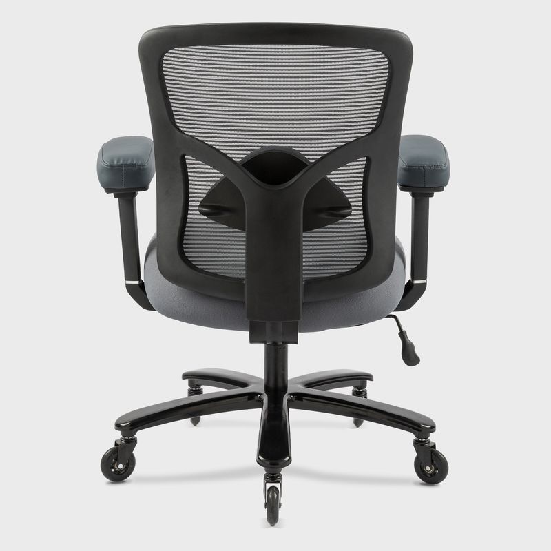 Big And Tall Office Chair 400lbs, Ergonomic Mesh Desk Computer Chair With Adjustable Lumbar Support Arms High Back Wide Seat Task Executive Rolling Swivel Chair For Women Men, Heavy People_voghion.com