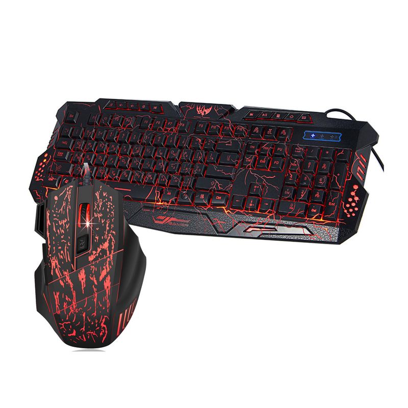 Noul set J60 English Cracked cu mouse colorat pentru joc și tastatură cu iluminare din spate în trei culori_voghion.com
